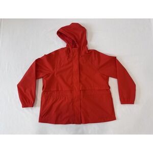 Land's End Women's Orange Windbreaker Spring Jacket Size L
